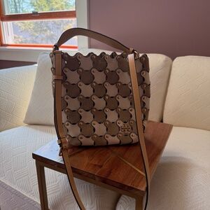 Tory Burch Brown and Cream Crossbody Bag